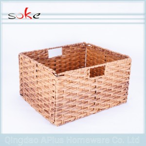 Panier de rangement tissé en rotin PE pour stocker